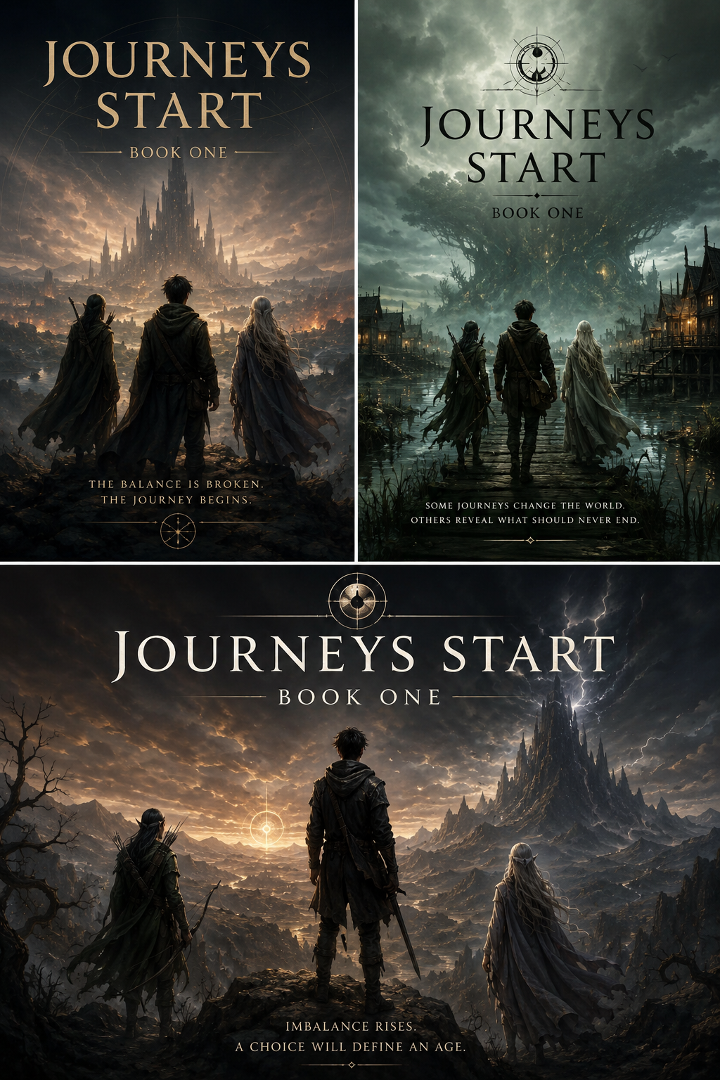 Journeys Start book cover concepts